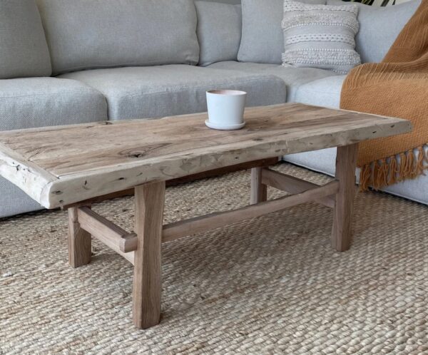 Rustic Coffee Table, large Live Edge Table