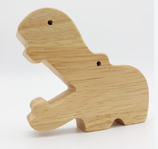 Wooden Hippo Model Toy