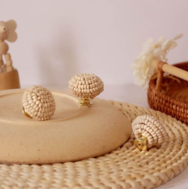 Wooden bead cabinet knobs