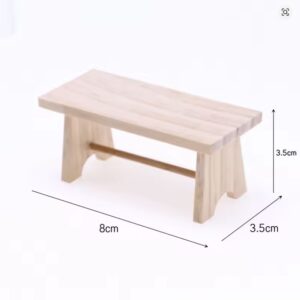 Dollhouse Mini Wooden Tea Table Miniature Outdoor Camping Decoration