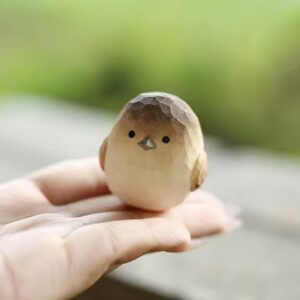 Wooden wood carving bird fat bird decoration