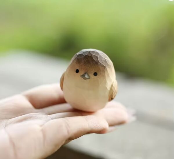 Wooden wood carving bird fat bird decoration